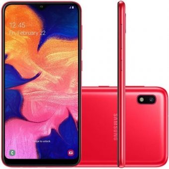 CEL SAMSUNG A10 GALAXY VERMELHO 32GB